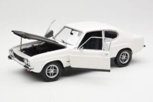 Ford Capri Mk1 RS 2600 Fehér Fekete Minichamps 1:18 150089078 Fém – 2. kép a 8-ből