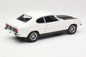 Ford Capri Mk1 RS 2600 Fehér Fekete Minichamps 1:18 150089078 Fém – 3. kép a 8-ből