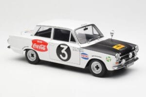 Ford Cortina Mk1 #3 P. Hughes / B. Young African Safari Rally 1964 AUTOart 1:18 86428 Fém – 6. kép a 8-ből