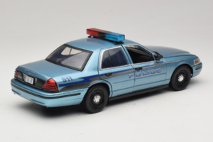 Ford Crown Victoria Police Cruiser Twilight Blue Greenlight 1:18 1643 Fém – 3. kép a 8-ből