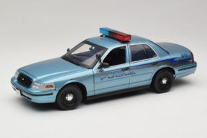 Ford Crown Victoria Police Cruiser Twilight Blue Greenlight 1:18 1643 Fém