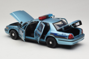 Ford Crown Victoria Police Cruiser Twilight Blue Greenlight 1:18 1643 Fém – 5. kép a 8-ből