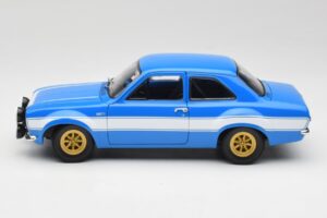 Ford Escort Mk1 RS 1600 Kék Fehér Csíkok Minichamps 1:18 100688102 Fém – 4. kép a 8-ből