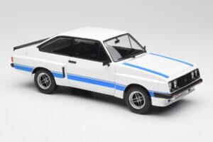 Ford Escort Mk2 RS 2000 X-Pack Diamond Fehér & Kék Stripe MCG 1:18 MCG18350 Fém – 4. kép a 6-ből