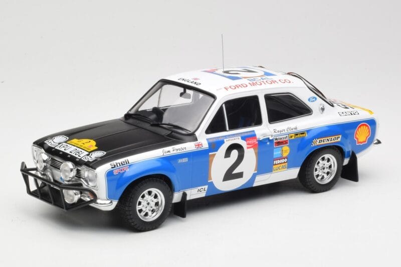 Ford Escort RS 1600 Mk1 #2 R. Clark / J. Porter Safari Rally 1973 IXO 1:18 18RMC075A Fém