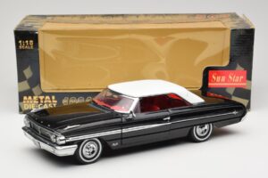 Ford Galaxie 500 Fekete Sun Star 1:18 1442 Fém – 8. kép a 8-ből