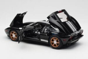 Ford GT Fekete Fehér Csíkokkal AUTOart 1:18 73023 Fém – 5. kép a 8-ből