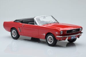 Ford Mustang Kabrió Piros Norev 1:18 182810 Fém – 4. kép a 6-ből