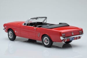 Ford Mustang Kabrió Piros Norev 1:18 182810 Fém – 5. kép a 6-ből
