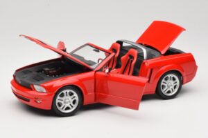 Ford Mustang S197 GT Kabrió Piros Beanstalk Group 1:18 FOR10016R Fém – 2. kép a 8-ből
