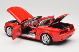 Ford Mustang S197 GT Kabrió Piros Beanstalk Group 1:18 FOR10016R Fém – 5. kép a 8-ből