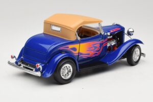 Ford Roadster Street Rod Kék with Fire Road Signature 1:18 92249 Fém – 3. kép a 8-ből