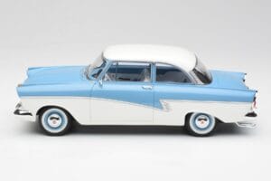 Ford Taunus 17M P2 Világoskék & Fehér BoS Models 1:18 BOS019 Fém – 3. kép a 6-ből
