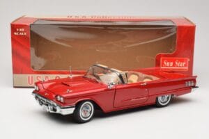 Ford Thunderbird Kabrió Piros Sun Star 1:18 4311 Fém – 8. kép a 8-ből