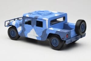 Hummer H1 Humvee Kék & Fehér Motormax 1:18 73157 Fém – 7. kép a 8-ből