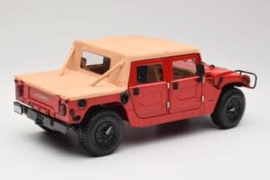 Hummer H1 Soft Top Piros Exoto 1:18 01805 Fém – 3. kép a 8-ből