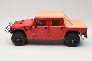 Hummer H1 Soft Top Piros Exoto 1:18 01805 Fém – 4. kép a 8-ből