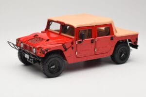 Hummer H1 Soft Top Piros Exoto 1:18 01805 Fém