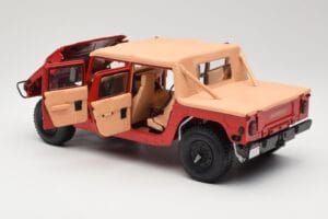Hummer H1 Soft Top Piros Exoto 1:18 01805 Fém – 5. kép a 8-ből