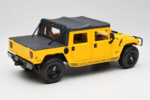 Hummer H1 Soft Top Sárga Maisto 1:18 56041 Fém – 3. kép a 8-ből