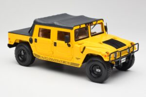 Hummer H1 Soft Top Sárga Maisto 1:18 56041 Fém – 6. kép a 8-ből