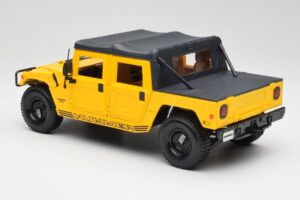 Hummer H1 Soft Top Sárga Maisto 1:18 56041 Fém – 7. kép a 8-ből