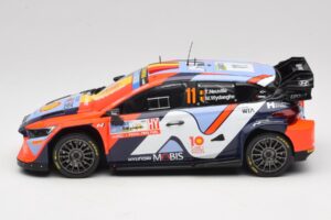 Hyundai i20 N Rally1 #11 T. Neuville / M. Wydaeghe Rally Japan WRC World Champion 2024 IXO 1:18 18RMC228 Fém – 3. kép a 6-ből