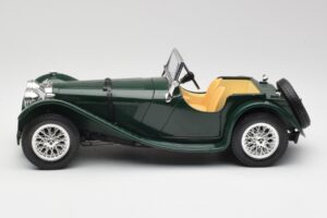 Jaguar SS 100 Roadster Zöld Bburago 1:18 3006 Fém – 4. kép a 8-ből