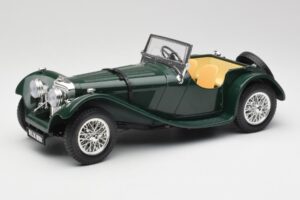 Jaguar SS 100 Roadster Zöld Bburago 1:18 3006 Fém