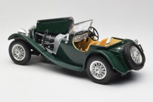 Jaguar SS 100 Roadster Zöld Bburago 1:18 3006 Fém – 5. kép a 8-ből