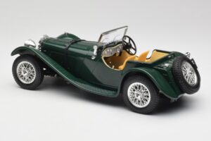 Jaguar SS 100 Roadster Zöld Bburago 1:18 3006 Fém – 7. kép a 8-ből