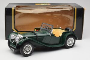 Jaguar SS 100 Roadster Zöld Bburago 1:18 3006 Fém – 8. kép a 8-ből