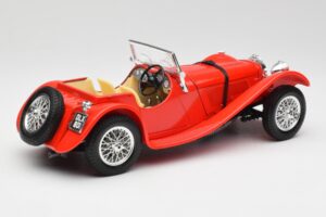 Jaguar SS 100 Piros Bburago 1:18 3006-M1 Fém – 3. kép a 8-ből