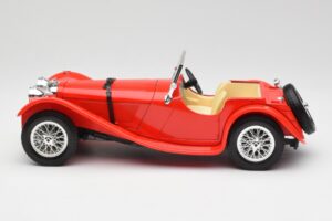 Jaguar SS 100 Piros Bburago 1:18 3006-M1 Fém – 4. kép a 8-ből