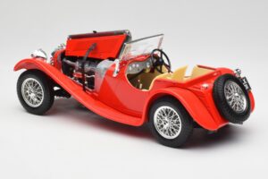 Jaguar SS 100 Piros Bburago 1:18 3006-M1 Fém – 5. kép a 8-ből