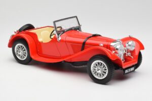 Jaguar SS 100 Piros Bburago 1:18 3006-M1 Fém – 6. kép a 8-ből