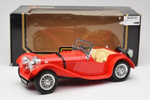 Jaguar SS 100 Piros Bburago 1:18 3006-M1 Fém – 8. kép a 8-ből