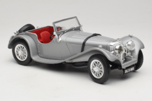 Jaguar SS100 Ezüst Bburago 1:18 3006-M2 Fém – 4. kép a 6-ből