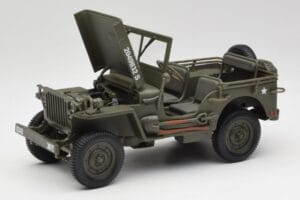 Jeep Willys Katonai Zöld Gate 1:18 1061 Fém – 2. kép a 8-ből