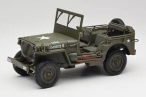 Jeep Willys Katonai Zöld Gate 1:18 1061 Fém