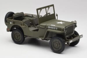 Jeep Willys Katonai Zöld Gate 1:18 1061 Fém – 6. kép a 8-ből