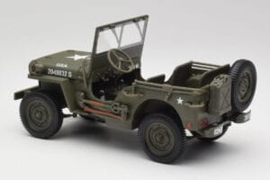 Jeep Willys Katonai Zöld Gate 1:18 1061 Fém – 7. kép a 8-ből