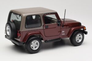 Jeep Wrangler TJ Sahara Piros Maisto 1:18 31662 Fém – 3. kép a 8-ből