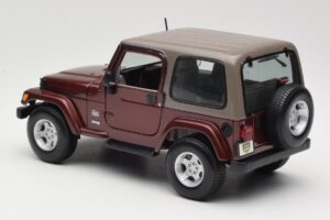 Jeep Wrangler TJ Sahara Piros Maisto 1:18 31662 Fém – 7. kép a 8-ből