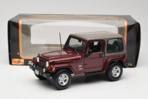Jeep Wrangler TJ Sahara Piros Maisto 1:18 31662 Fém – 8. kép a 8-ből