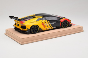 Lamborghini Aventador Liberty Walk Infinite Fekete Sárga Timothy & Pierre 1:18 REMC035 Fém – 3. kép a 7-ből