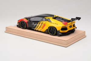 Lamborghini Aventador Liberty Walk Infinite Fekete Sárga Timothy & Pierre 1:18 REMC035 Fém – 5. kép a 7-ből