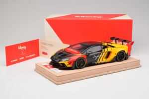 Lamborghini Aventador Liberty Walk Infinite Fekete Sárga Timothy & Pierre 1:18 REMC035 Fém – 7. kép a 7-ből