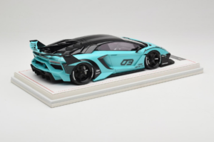Lamborghini Aventador Liberty Walk LB-Silhouette WORKS GT Evo Mentazöld IVY 1:18 REMC001 Gyanta – 3. kép a 7-ből