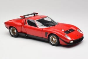 Lamborghini Miura SVR Piros & Fekete Kyosho 1:18 08319R Fém – 6. kép a 8-ből